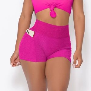 Bombshell Sportswear Curves Shorts - Pink